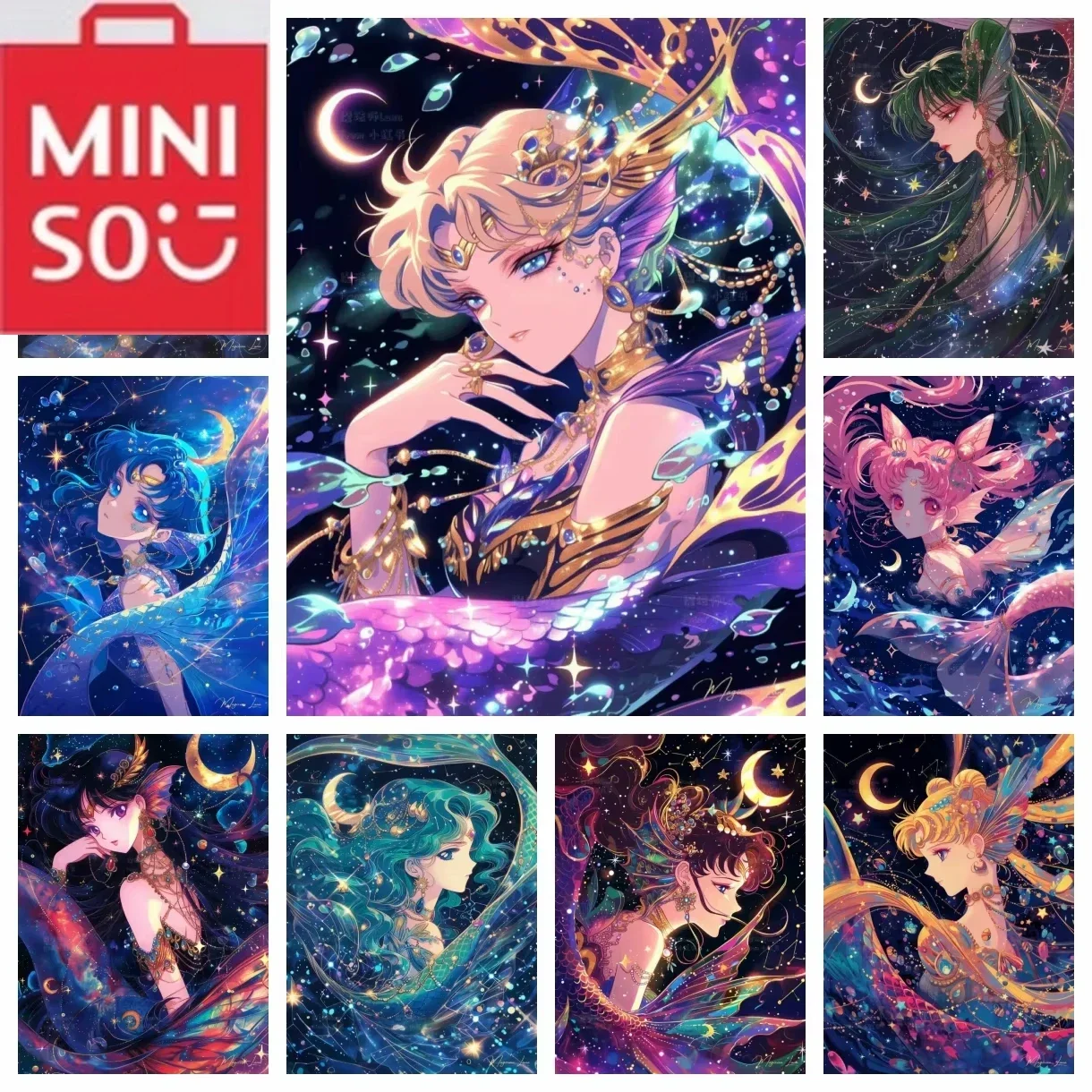 

MINISO мультфильм девушка алмазная живопись красота девушка воин 5D DIY Алмазная вышивка крестиком комплект украшения дома художественная живопись