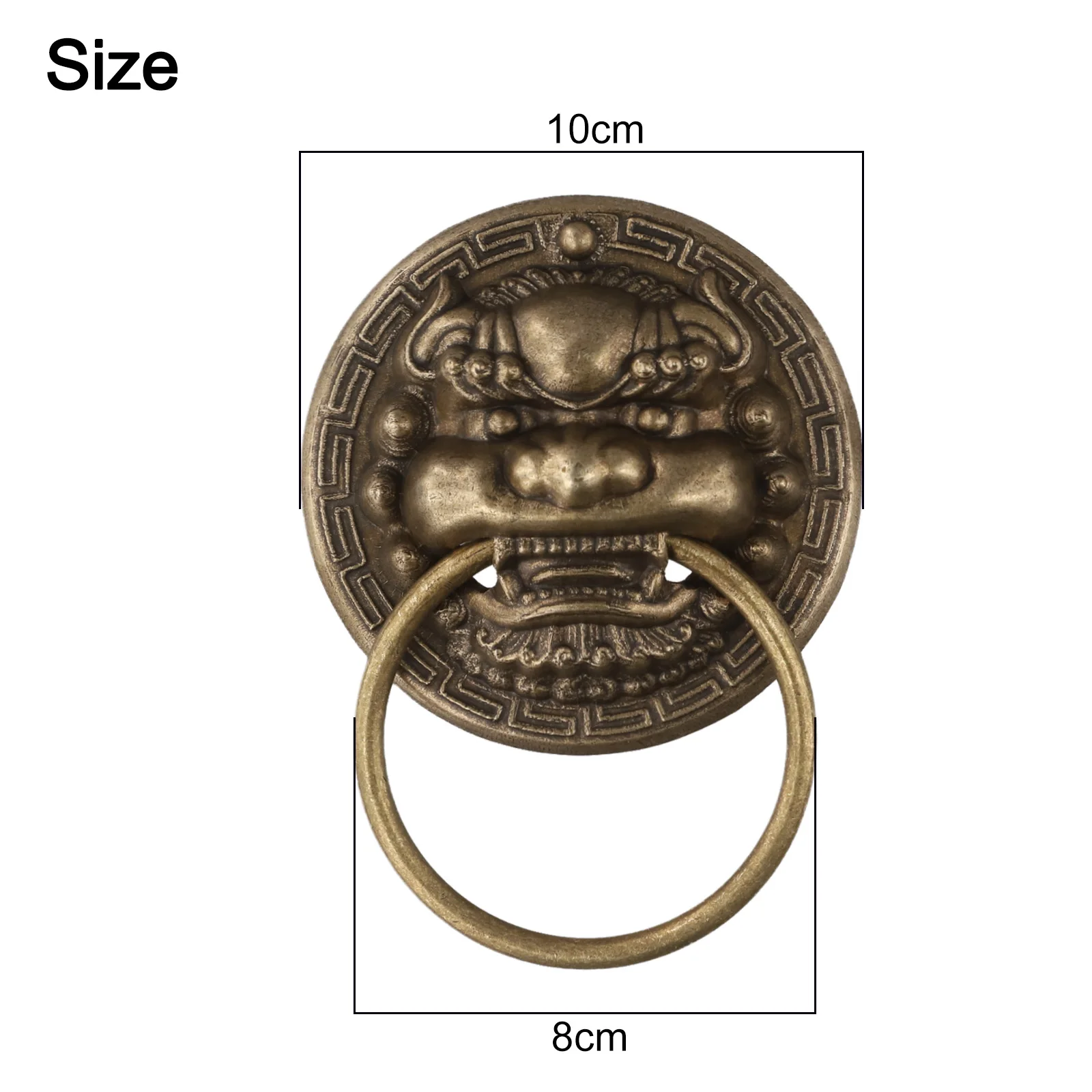 Beast Head Door Ring Antique Door Handle Antique Bronze Finish Comfortable Grip Easy Installation Elegant Decor