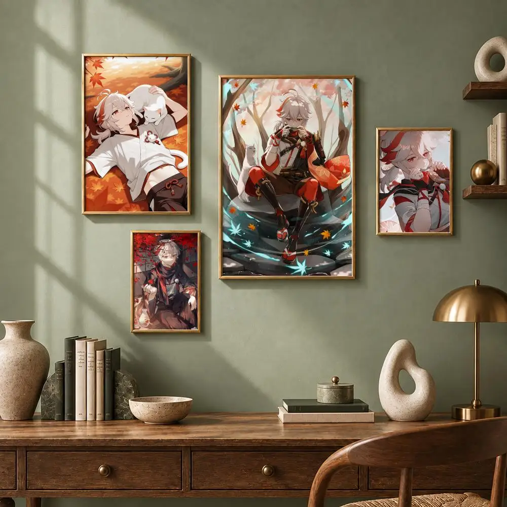 Trending Game Genshin Impact Kaedehara Kazuha Poster HD Self-Adhesive No Residue After Removal Ideal for All Kinds of Wall Decor