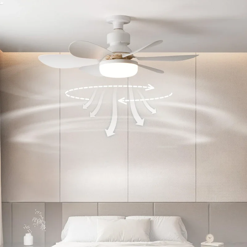 

Ceiling Fan with Light E27 Removable Bedroom Living Room Decor Remote Control LED Lights Smart Silent Ceiling Electric Fans