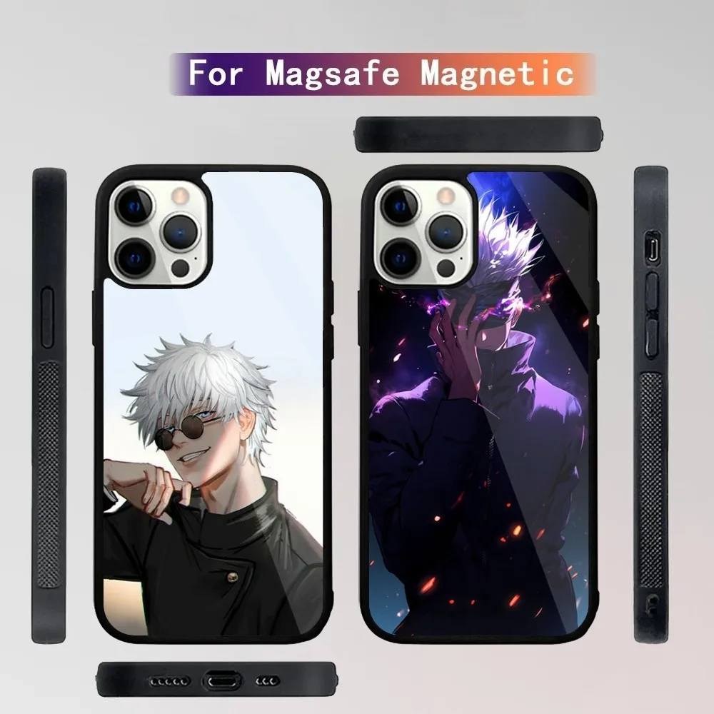 Cartoon Anime S-Satoru G-Gojo Phone Case For iPhone 15,14,13,12,11,Plus,Pro,Max Mini Magsafe Magnetic Wireless Charging