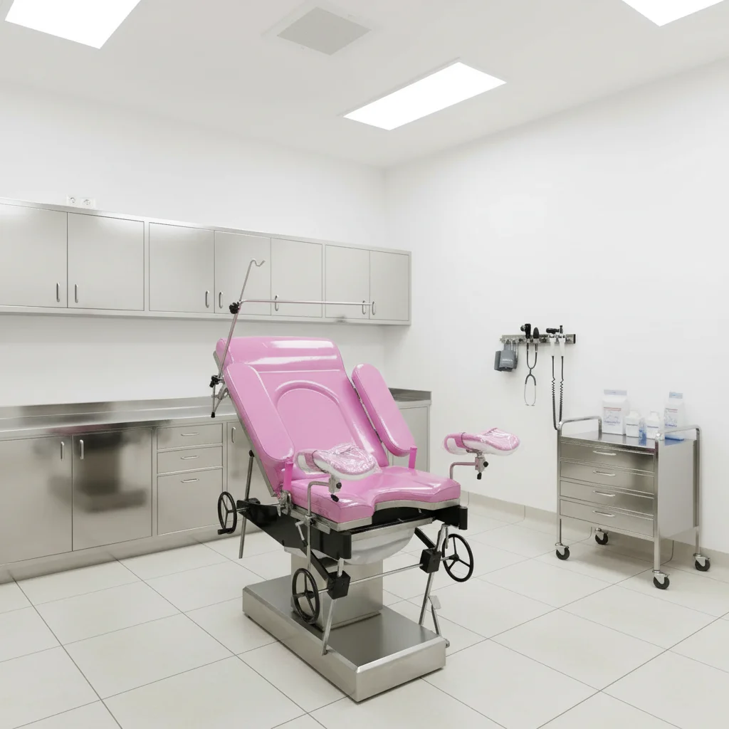 Electric Adjustment Silent Operation Comfortable Lying Easy to Move Electric Gynecological Table