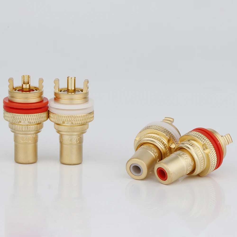 Pozłacane złącze żeńskie CMC RCA Adapter do montażu na panelu podwozia Wtyczka audio Wtyczka 3,5 mm AV