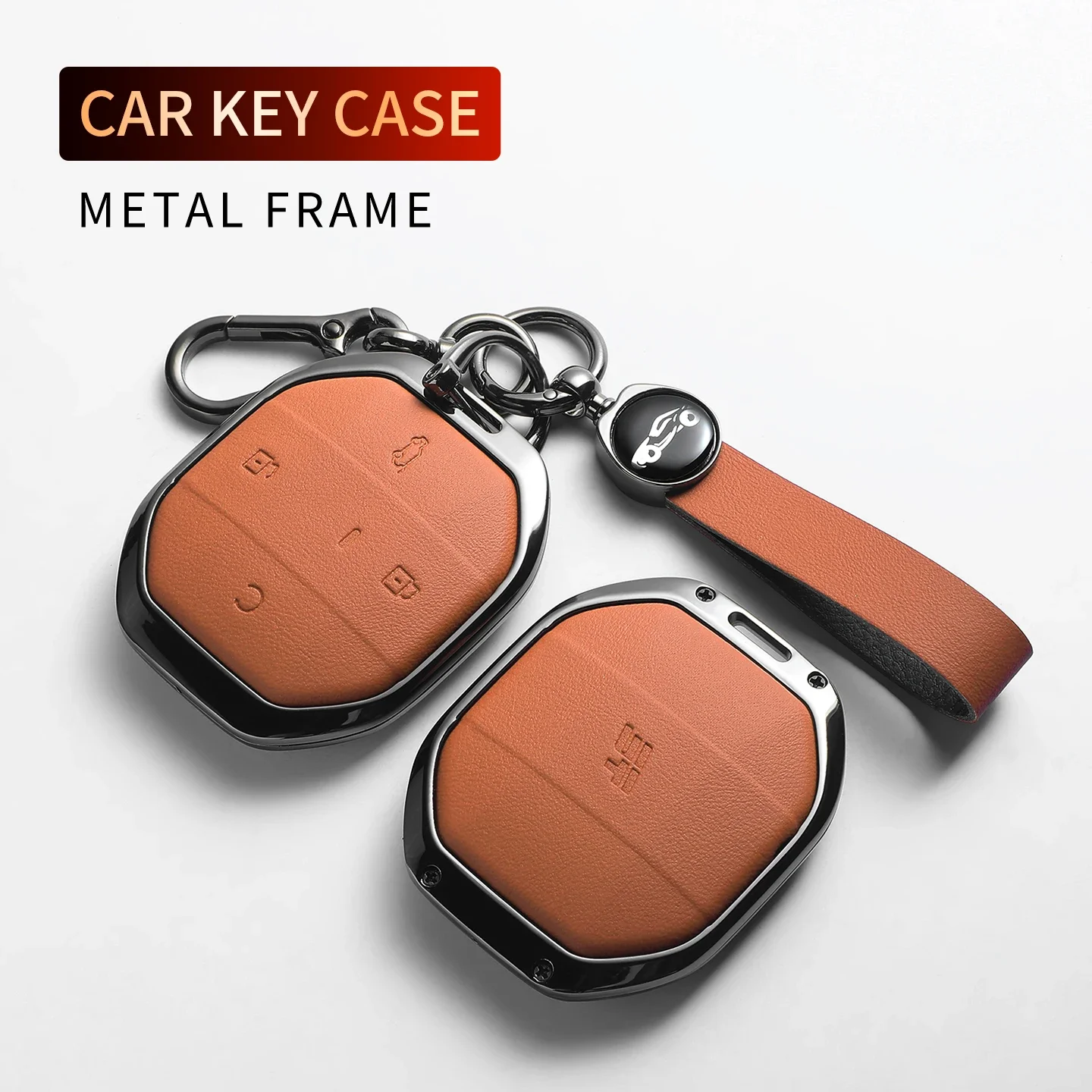 Leather Metal Car Smart Remote Key Case Cover for Chery JETOUR Freer Freedom T2 Freer Traveller T1 2025 Auto Key Shell Holder