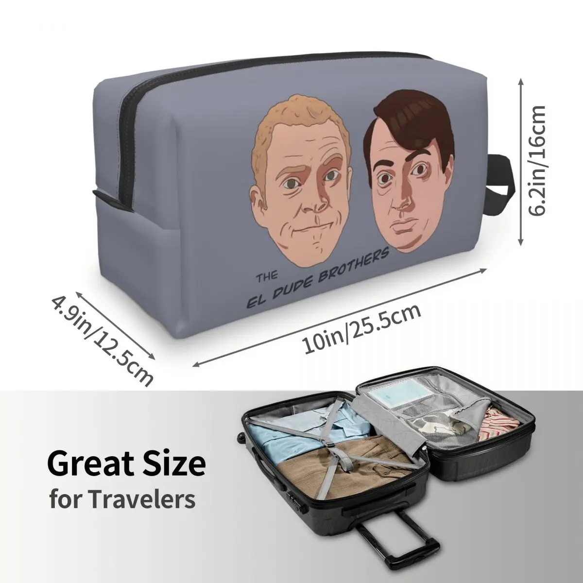 Peep Show Mark And Jez The El Dude Brothers Makeup Bag Cosmetic Storage Dopp Kit Toiletry Cosmetic Bag for Women Beauty Travel