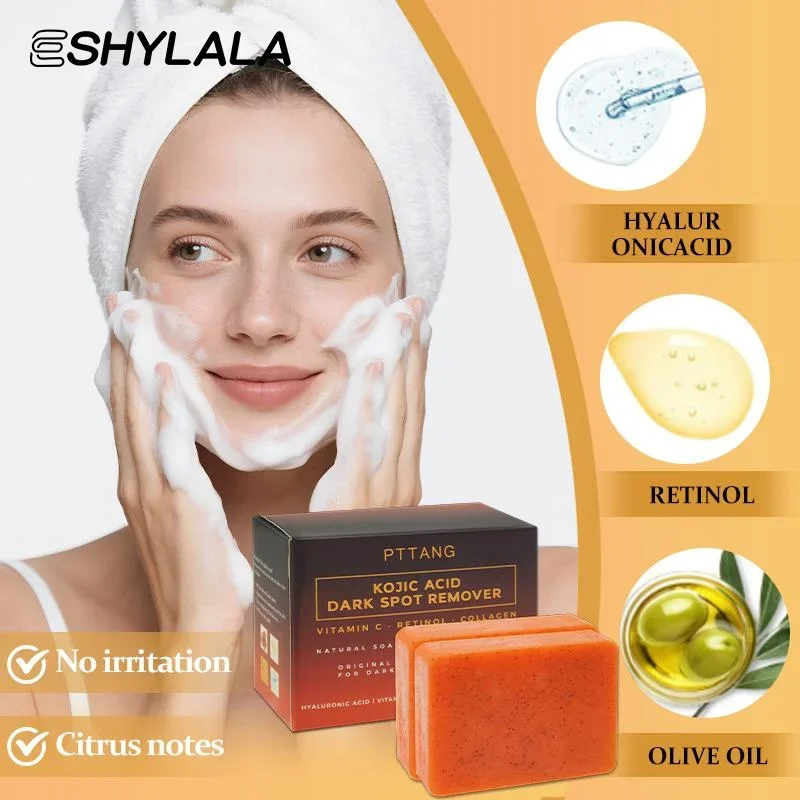 

Kojic Acid Dark Spot Remover Whitening Soap Handmade Skin Care Deep Cleaning Moisturizing Cleansing Essential Soap Brighten Skin