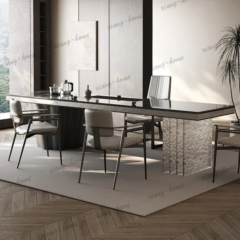 LD Nordic Creative High-End Sintered Stone Table Modern Minimalist Office   Senior Business Furniture escritorio