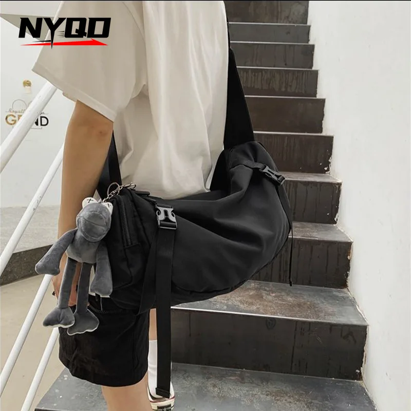 Men's Fashion Casual Crossbody Bag Canvas Backpack Commuter Shoulder Bag Men Large-capacity Sports Satchel Bolsas Para Hombre