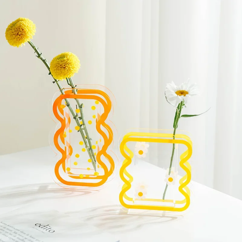 Acryl Vase Kreative Nordic Minimalistischen Ins Hause Gute Dinge Schlafzimmer Dekoration Filz Blume Glück Kleine Objekte Ornamente