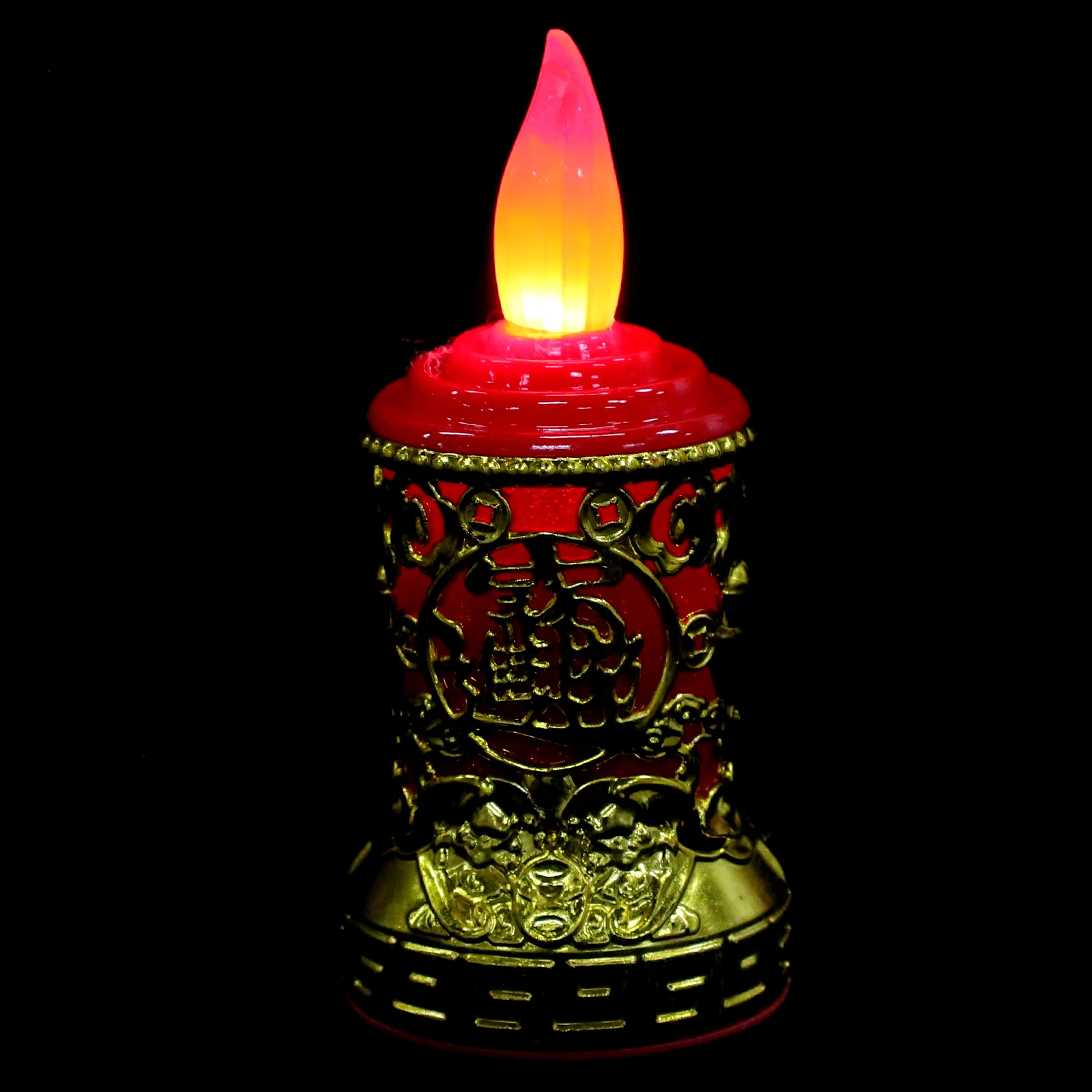 ضوء LED إلكتروني قابل لإعادة الشحن عديمة اللهب للعام الصيني الجديد لعيد الميلاد ديكور أضواء مستدقة حمراء