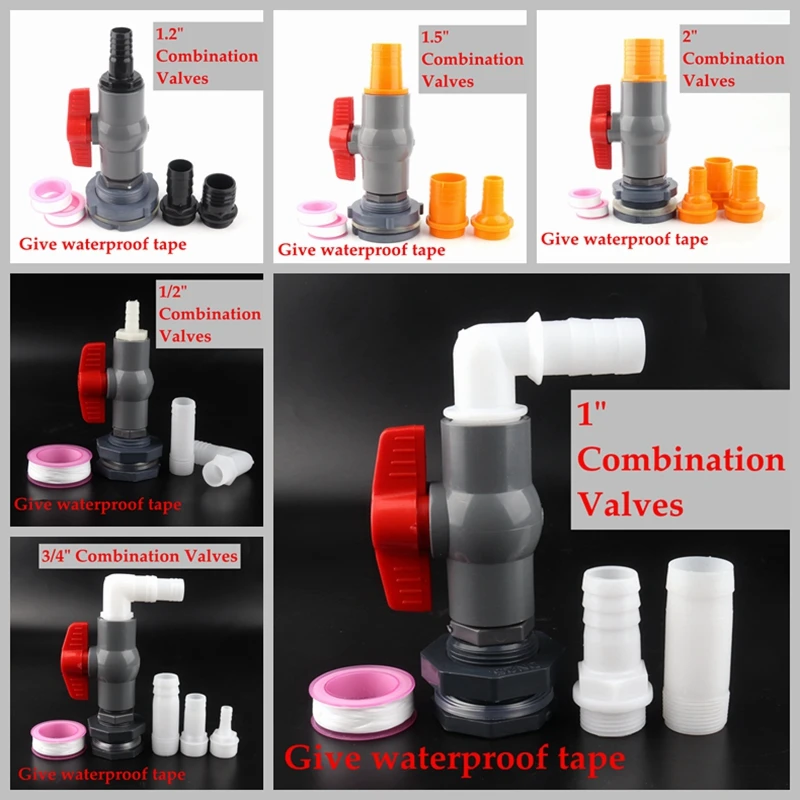 1 Set Hose Drainage Accessories Aquarium Pagoda Connector Combination Valve Fish Tank Drain Joint Aquarium