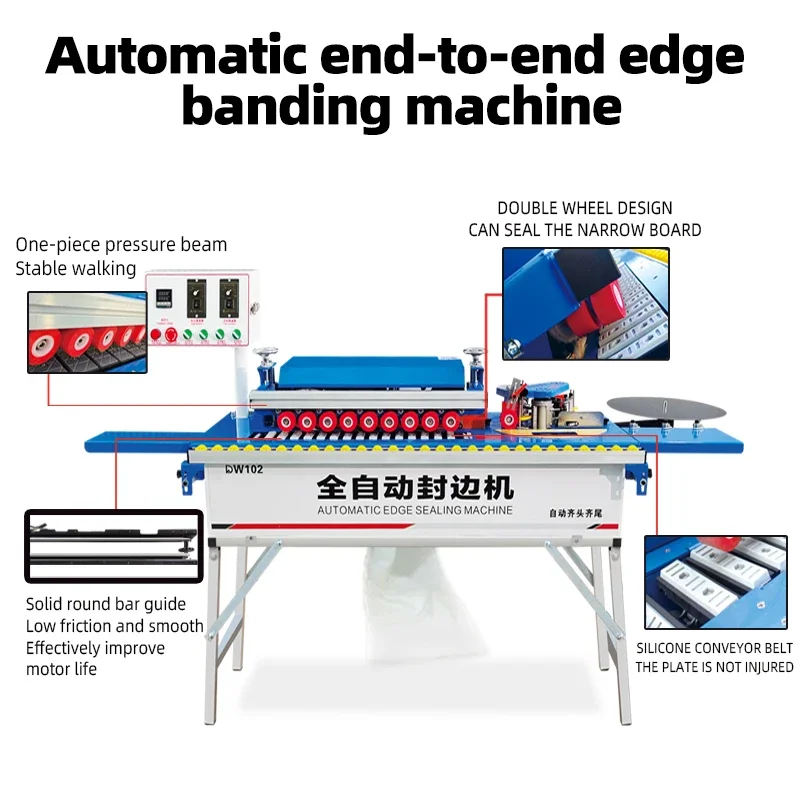WD102 Wood Furniture Tools Planer Melamine Board Automatic Edge Bander Machine Edge Bander Machine for Furniture