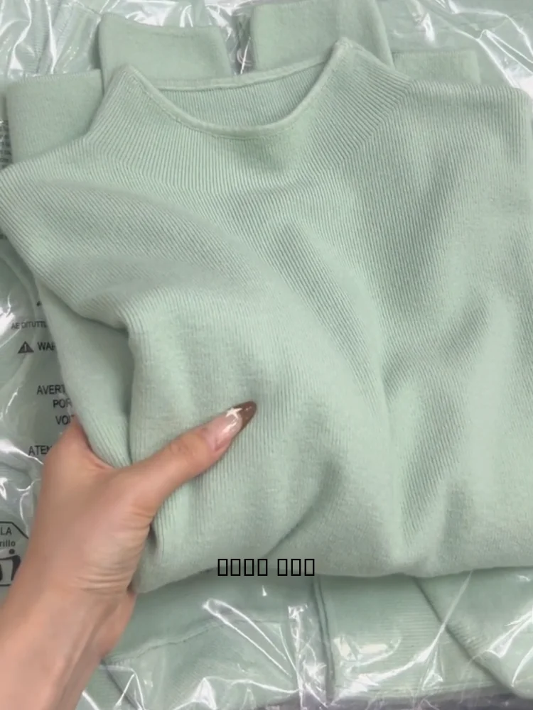 l een Base de malha feminina irt f gola alta camadas ajuste regular longo Sve macio inverno roupa interna top