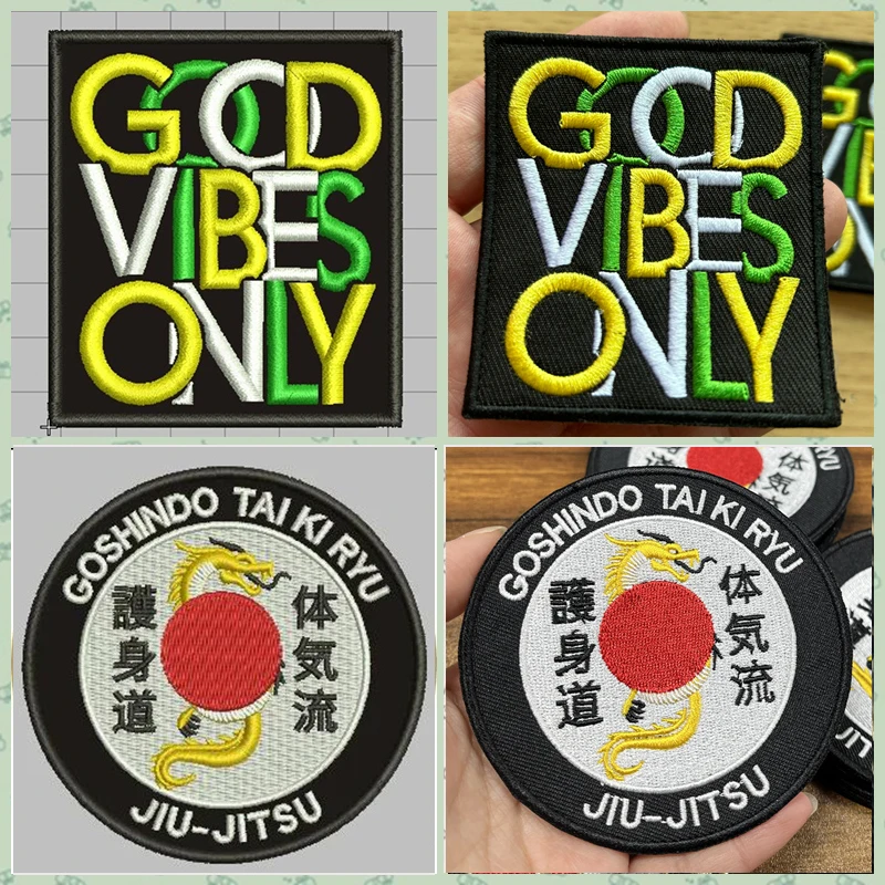 Personalized Iron On Patches Custom Embroidered Patches Custom Your Own Logo Patches For Clothing Custom Hook & Loop Patch