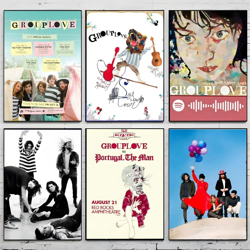 Indie Rocker G-Grouplove Poster Superior Home Space  Indoor Decorative Art & Home Decor