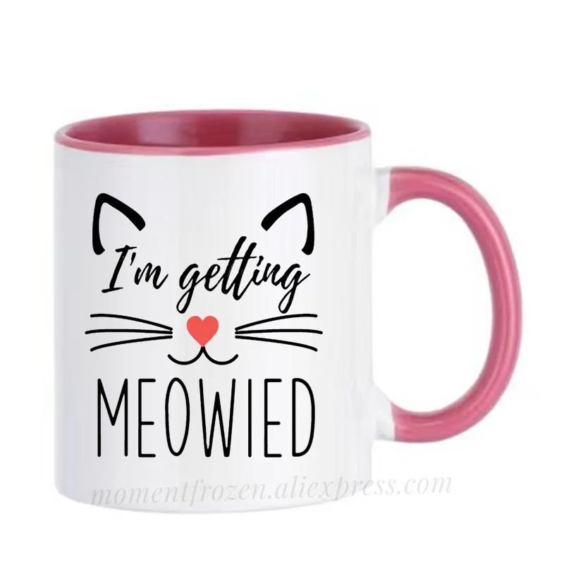 Cat Cups Married Engagement Wedding Tea Coffee Mugs Groom Bride Gift Home Decal Milk Tableware Coffeeware Teaware Beer Drinkware