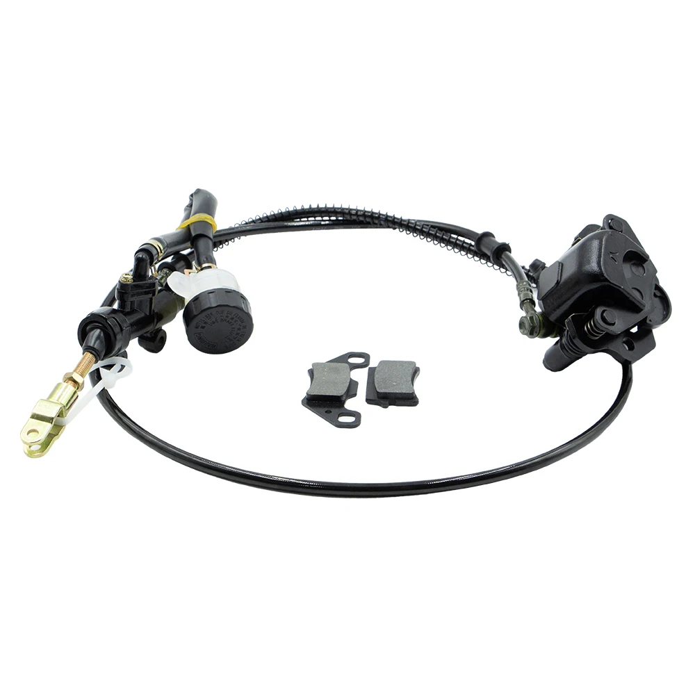 Go Kart Hydraulic Brake System Caliper Master Cylinder Disc Rotor Pads Hose Bolts Full Set for ATV Buggy Quad