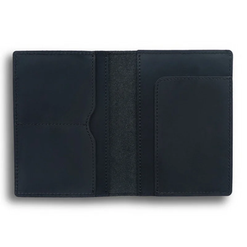Genuine Leather Passport Holder Vintage Handmade Travel Document Organizer Boarding Card Protector RFID Blocking