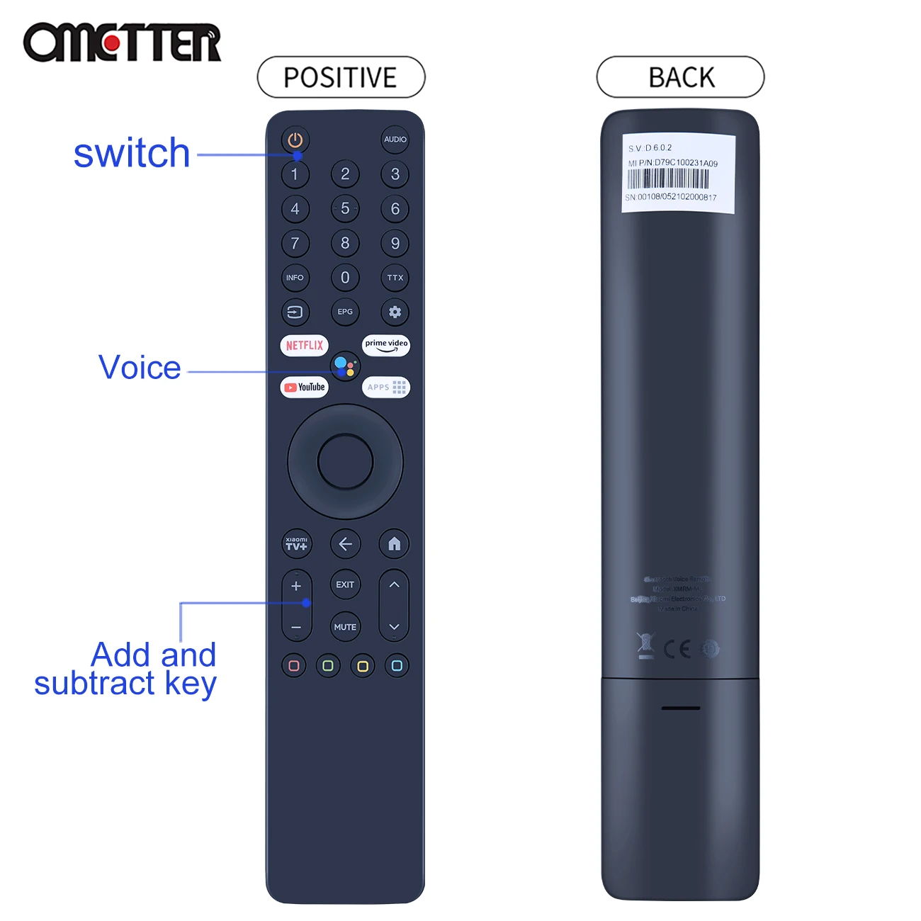 NEW XMRM-ML Voice REMOTE CONTROL for Xiaomi Ultra HD 4K QLED TV Q2 50\