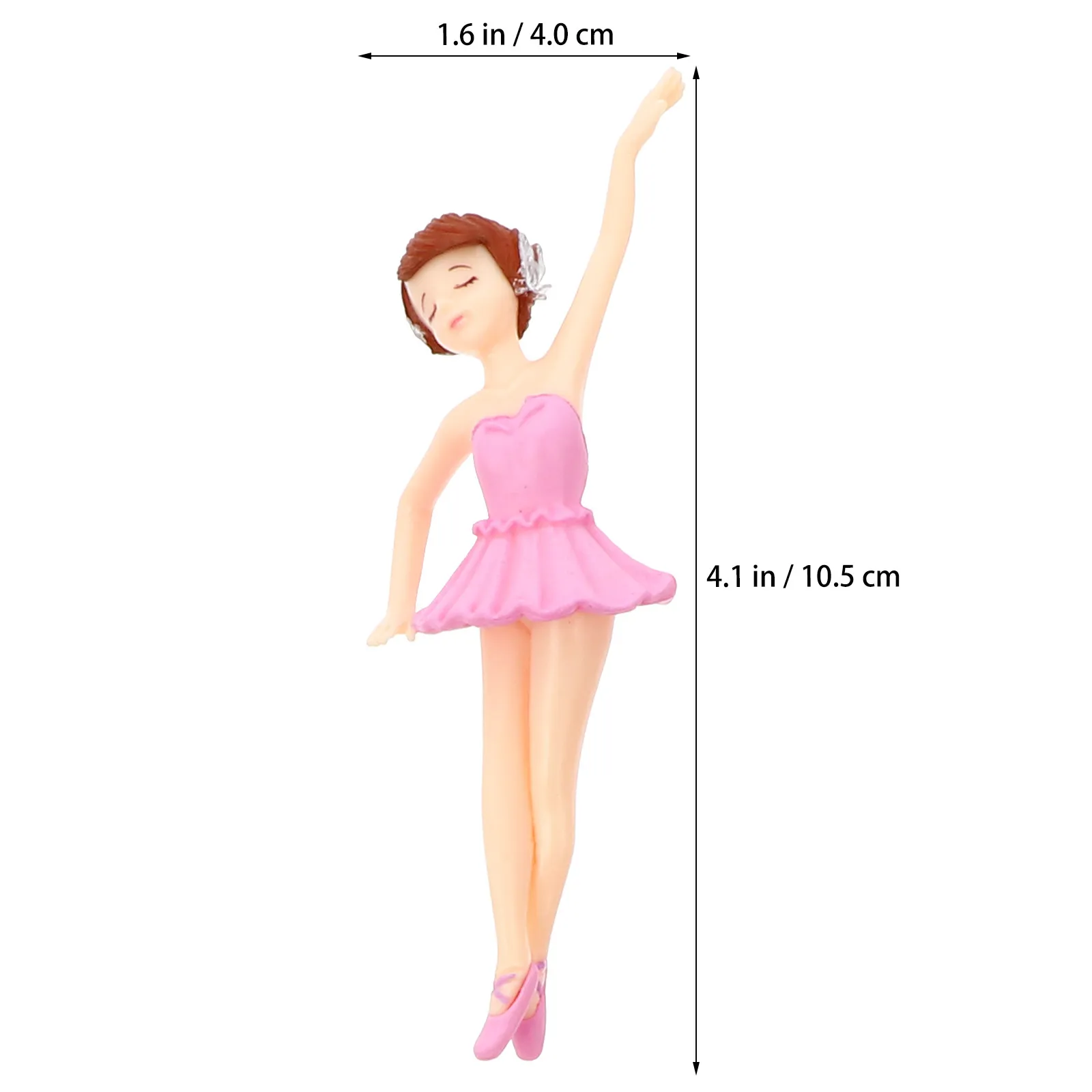 Ballerina Keychain Pendants 6Pcs Realistic Plastic Ballet Dancer Figurines for Cake and Party Decor