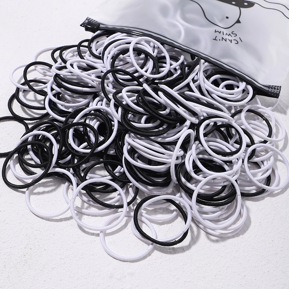 30/50/100PCS Girls Solid Big Rubber Band Ponytail Holders