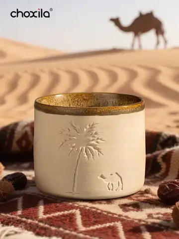 1 पीस डेजर्ट कैमल और पाम ट्री सिरेमिक कॉफी मग कॉफी कप - दोबारा इस्तेमाल करने योग्य, हाथ से धोने योग्य, गिफ्ट, घर की सजावट, समारोहों के लिए टिकाऊ कप 10 best sales सिरेमिक कॉफी कप - №9