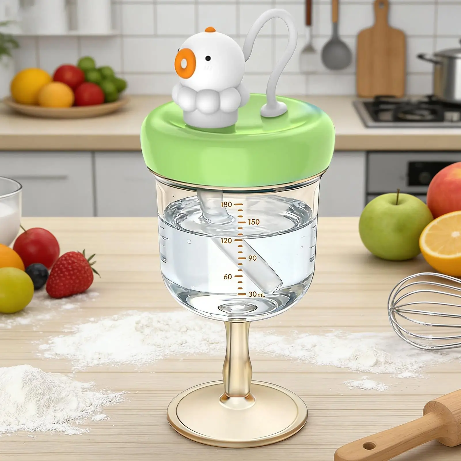 Wine Sippy Cup Spill-Proof with Scale & Straw Kids Goblet Cup for Age Over 12 Months for Home Daily Travel Outdoor Camping