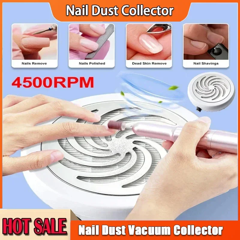 Super Nail Stofafzuiging Krachtige Nagels Dust Extractor Nail Art Manicure Fan Stofzuiger En Filter 45000 RPM
