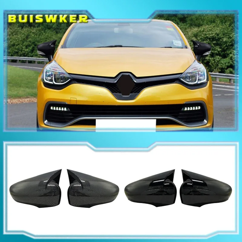 

Bat Side Mirror Cover for Clio 4 IV 2012-2020 Renault Car Accessories RS GT Shiny Piano Black Tuning Auto Sport Bat Design