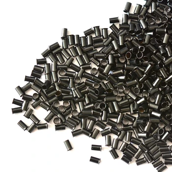 1000 قطعة 3.4*3.0*6.0 مللي متر متوهج اليورو أقفال مايكرو النحاس أنبوب خواتم الروابط الخرز ل وصلات شعر بشرية أداة