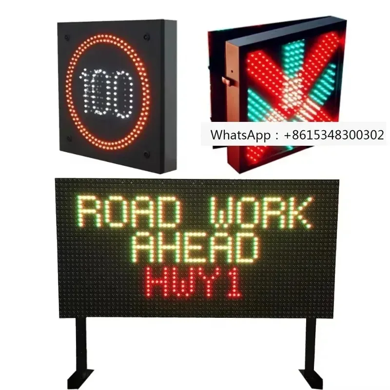 Portable solar powered  digital illuminated traffic road sign speed limit highway sign variable message led display signs 1PCS