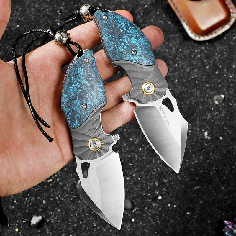 Made from high-quality M390 steel, this folding knife features a sharp and durable blade. It is a versatile pocket knife suitable for outdoor activities, camping, hiking, mountaineering, and as an everyday carry (EDC) tool.