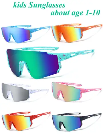Boys Girls Age 3-12 UV400 Baseball Sunglasses Children Sun Glasses Outdoor Sport Kids Shades Mtb Child Cycling Eyewear