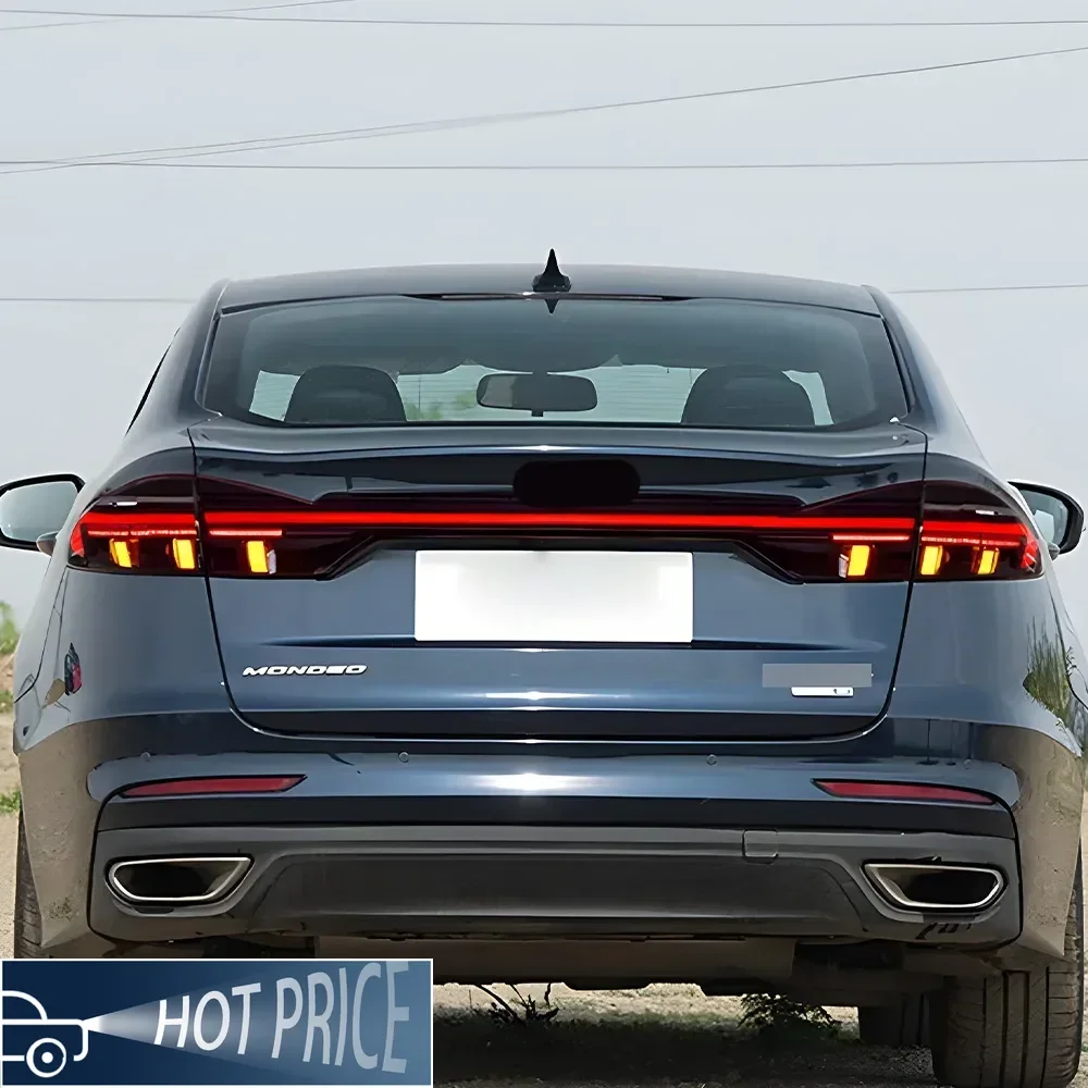 Car Taillights Assembly For Ford Mondeo 2017-2021 LED Auto Back Lamps Upgrade Dynamic Flashing Through Taillights Accessories