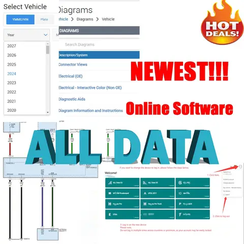 2026 For Car Data Alldata Online Account Newest Car Repair Software for Workshop All Data Hay-nes Pro Support Mobile /PC