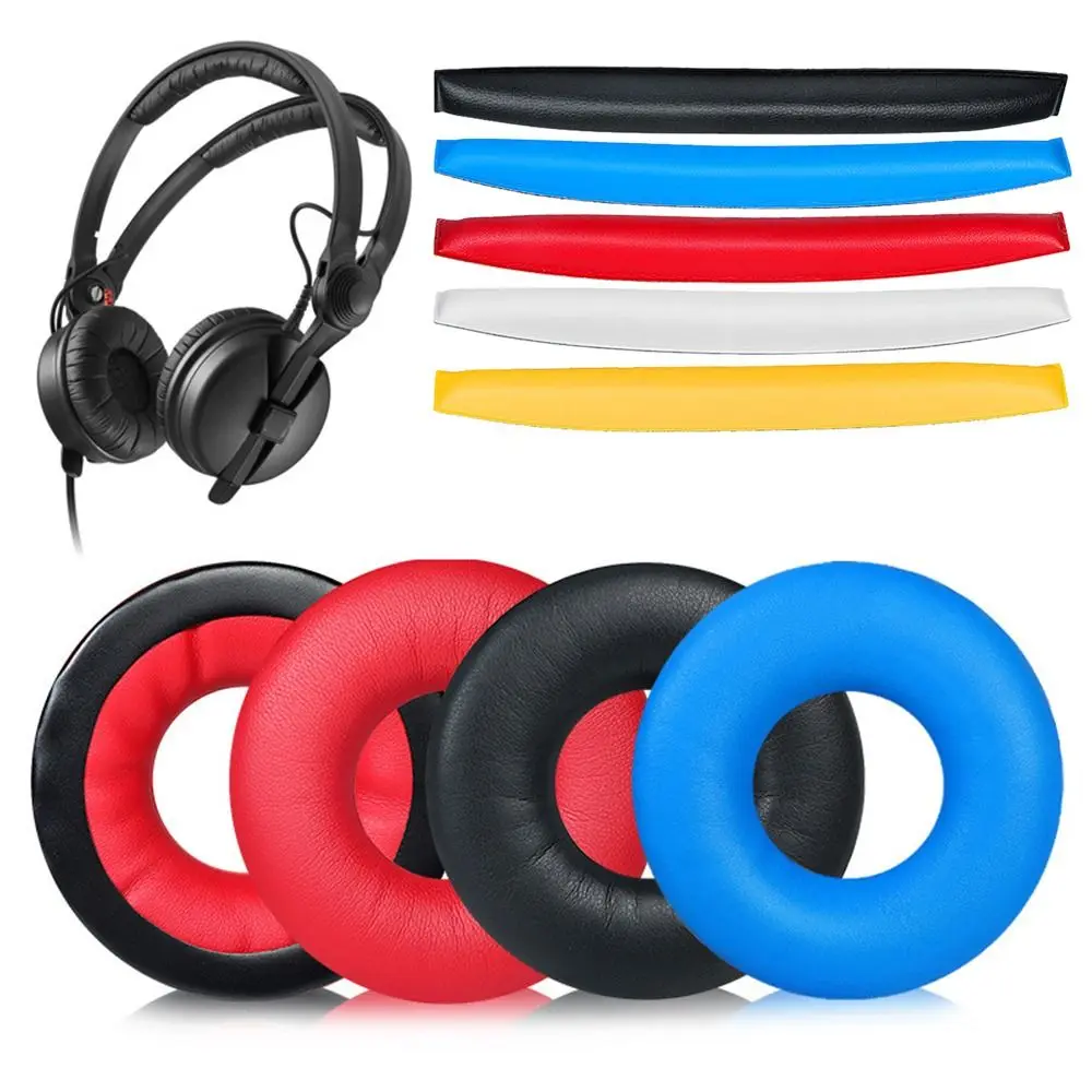 Kopfhörerkissen, Kopfbügelkissen, Abdeckung für Kopfhörer, Ersatz-Ohrpolster, Ohrpolster aus Leder, Kopfhörer-Etui für Sennheiser HD25