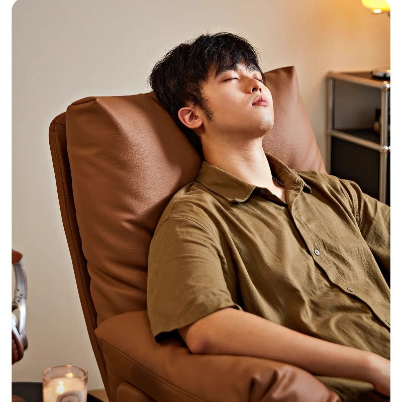 Divano monoposto per la casa, riposo per ufficio, soggiorno, balcone, girevole, per il tempo libero, comoda sedia tigre pigra, lusso leggero italiano