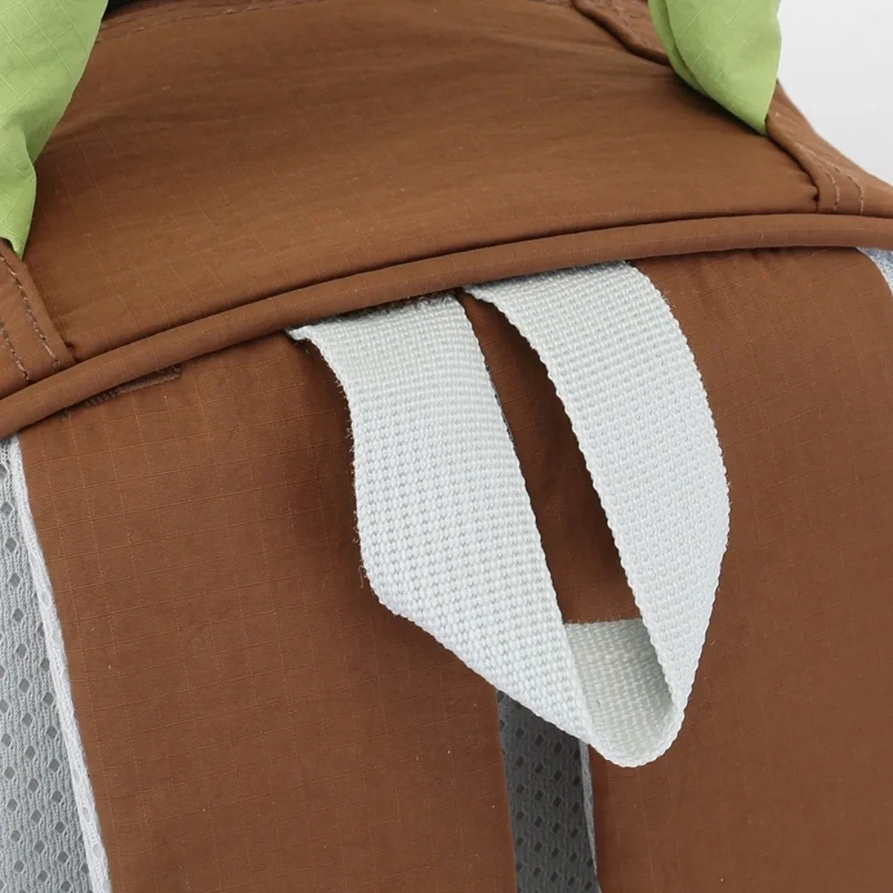 Large Capacity Dopamine Backpack Waterproof Reflective Strip Color Block Backpack Spine-Protecting Back-supporting