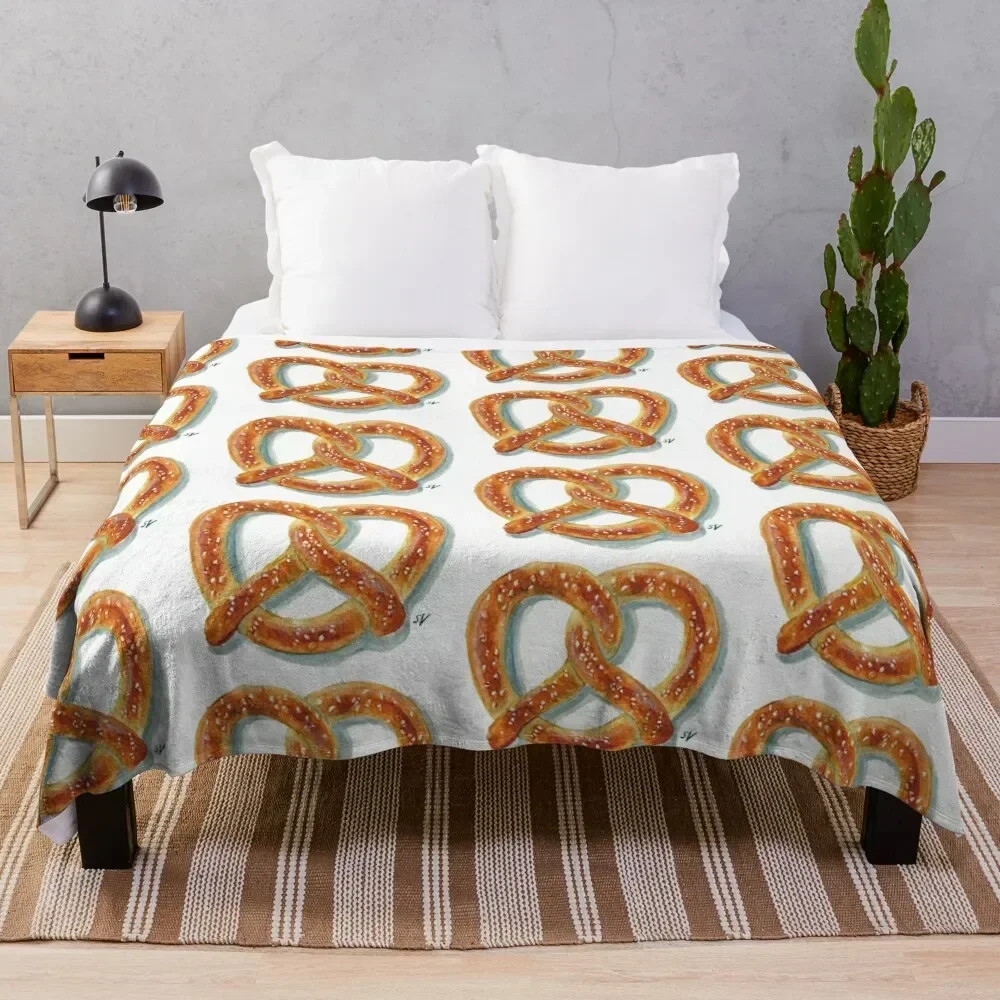 Salty Soft Pretzel Throw Blanket Soft For Decorative Sofa Blankets