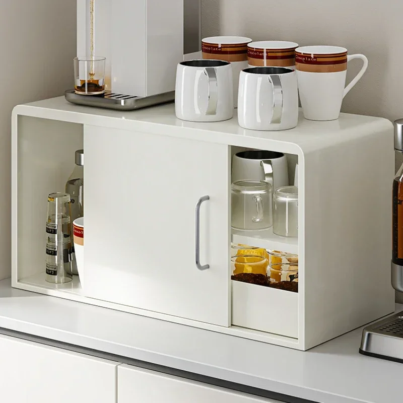 Cup Storage Shelf Side Cabinet Coffee Tea Set Household Desktop Water Bar Storage Cabinet  Cup Coffee Holder Mug Organizer