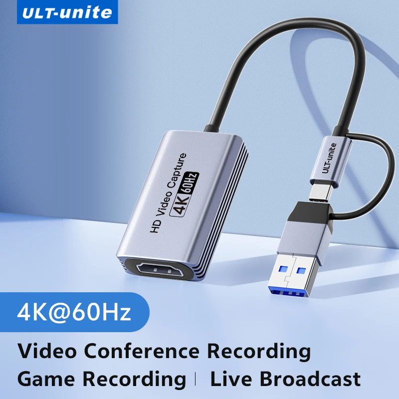 4K Video Capture Card MS2130S HDMI to USB-A/USB-C USB3.0 Capture Video and Audio Recording for OBS Studio PotPlayer QT Player