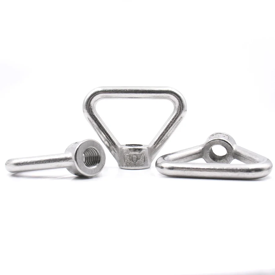 M3 M4 M5 M6 M8 M10 M12 M14 M16 M18 M20 M22 M24 M27 M30 304 Stainless Steel Triangle Ring Nuts Eye Ring Nut Lifting Fasteners