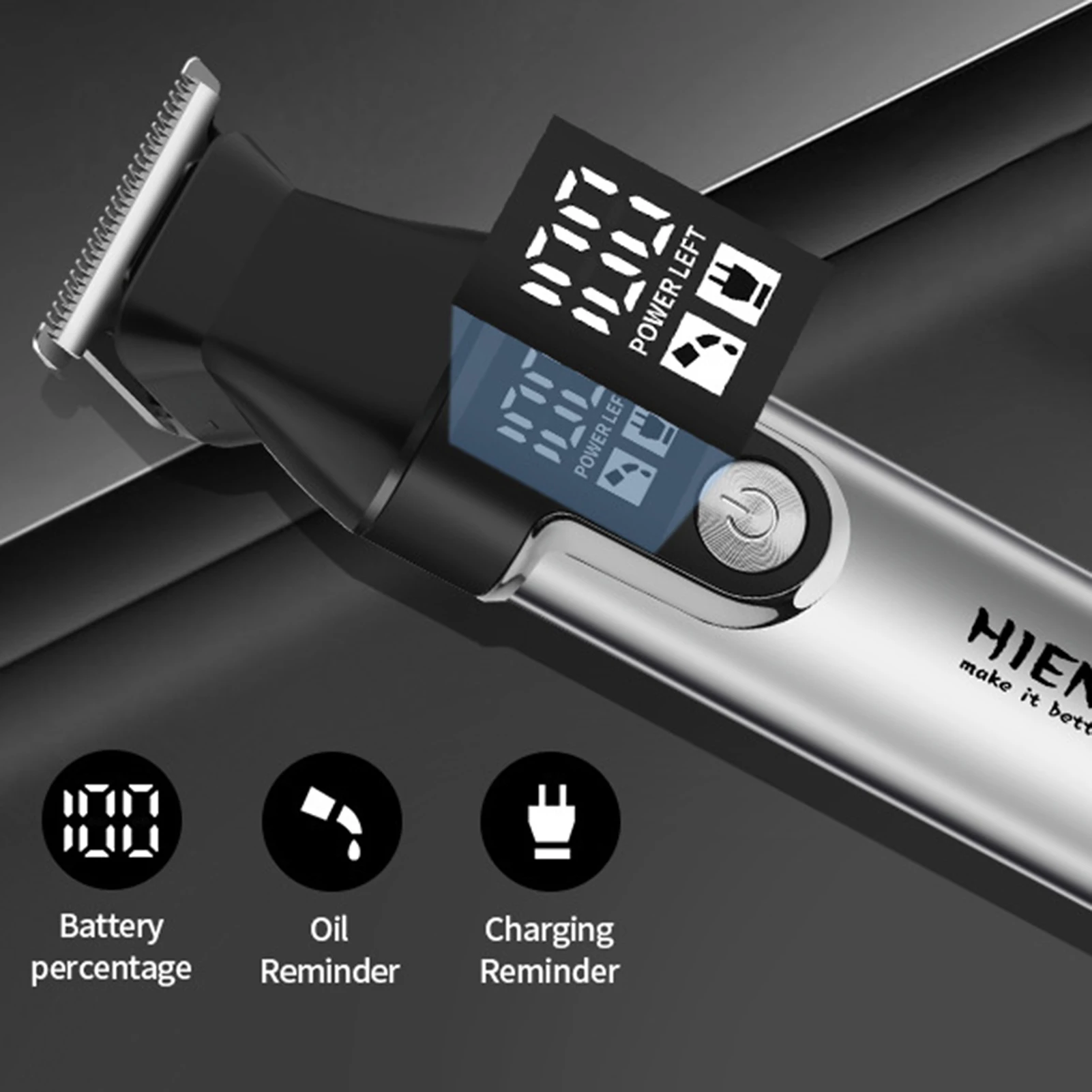 Professional Pet Grooming Kit Quiet Dog Hair Clipper Set with LED Display for Cats Dogs Home Salon USB Rechargeable Tool