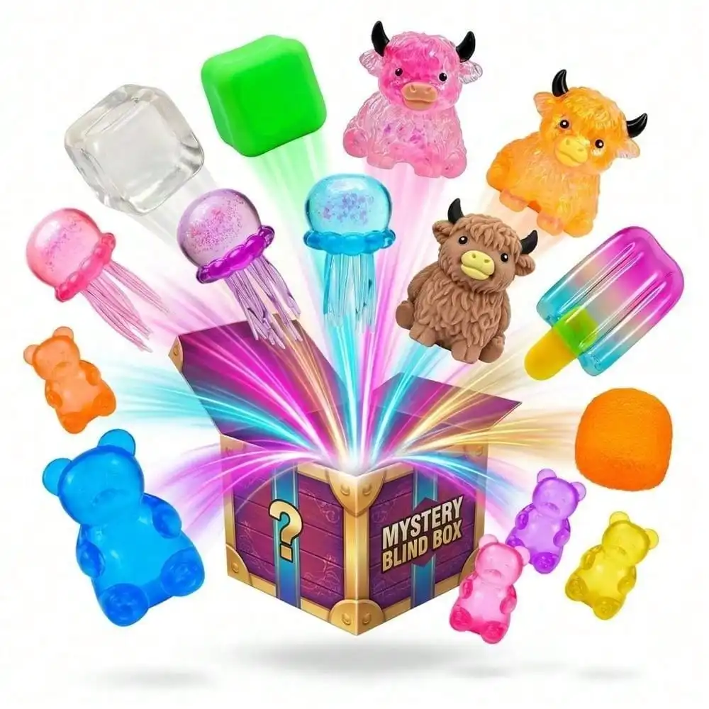 Surprise Mystery Box Set–Slow-Rebound Soft Rubber Toys Cute And Mysterious Mini Toys Stress-Relief Toys In Various Styles, Perfect As Surprise Party Gifts Made From Soft, Slow-Rebound Material To Effectively Relieve Stress And Soothe The Mind