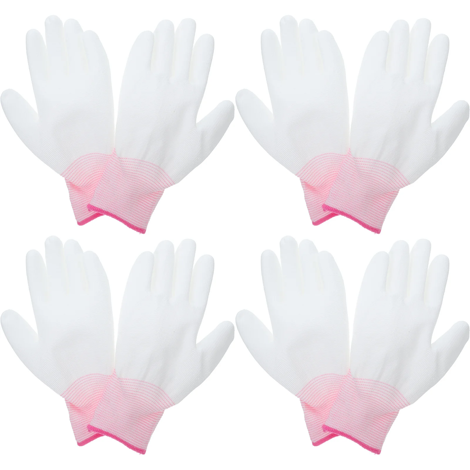 12Pcs PU Coated Palm Gloves Nylon Polyester Blend Lightweight Anti-Static Work Gloves for Electronics Assembly Construction