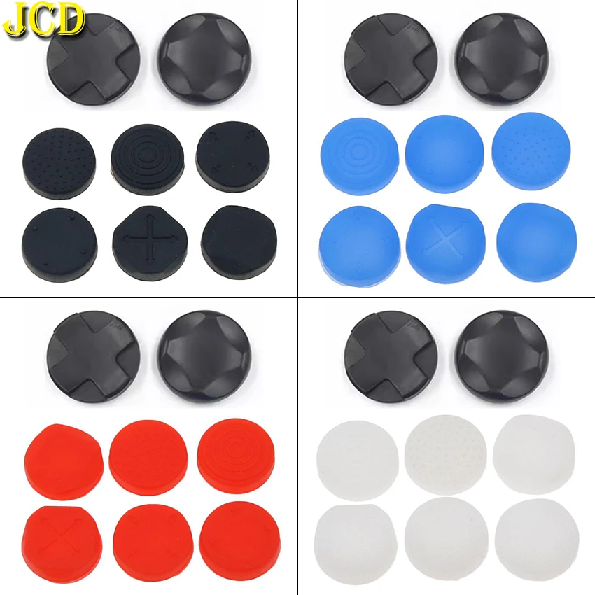 

JCD For PSV1000 PSV2000 Silicone Thumbstick Grip Cap D-pad Move Action Cross Direction Key ABXY Button For PSV 1000 2000