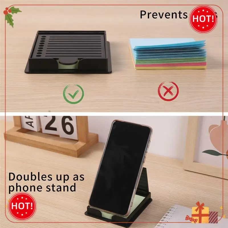 Durable-Sticky Note Stencil Template,Sticky Notes Dispenser,Reusable Note Organizer,Sticky Pads Dispenser With Stencil