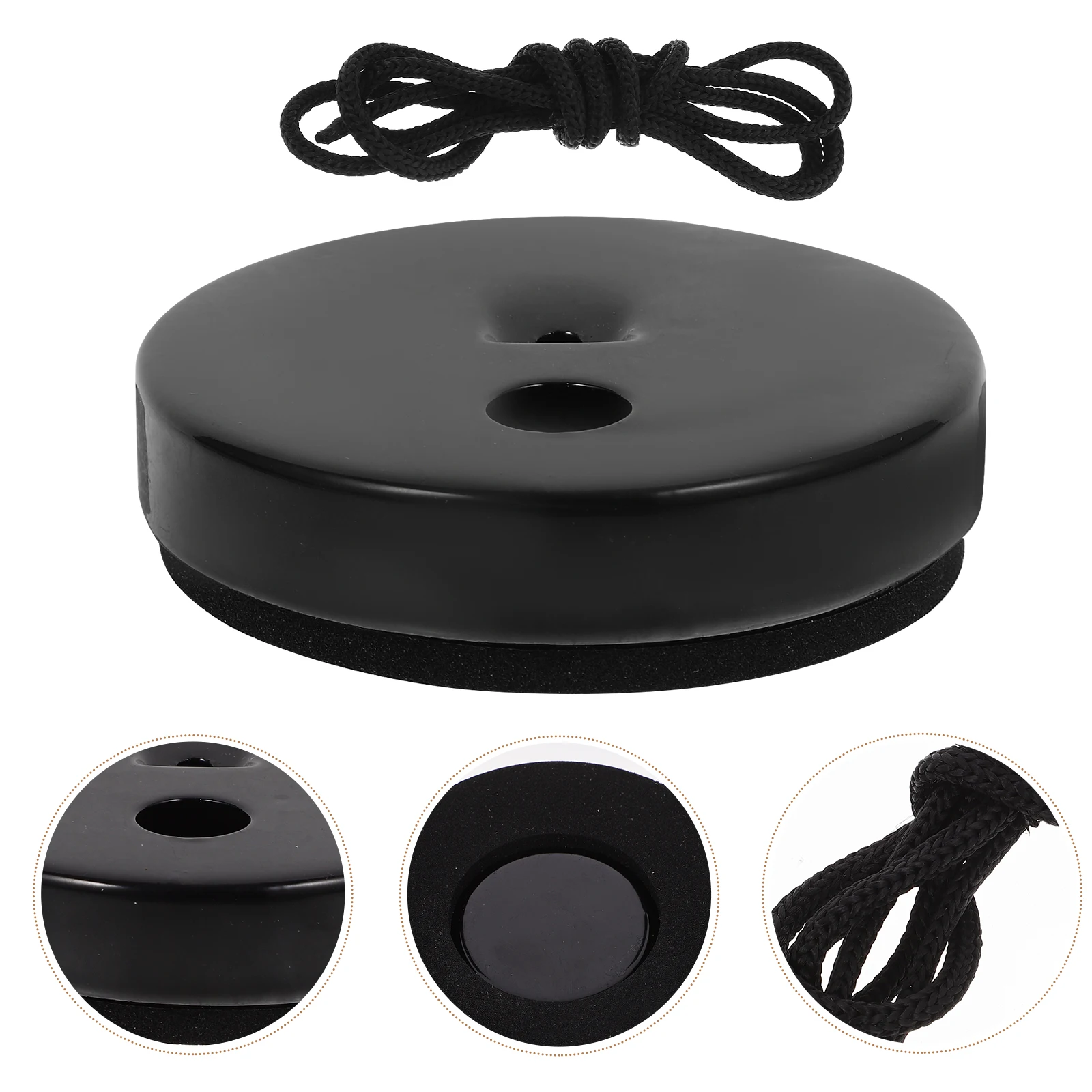 

Anti-slip Pad Accessories Cello Endpin Stopper Holder Floor Black Iron Anti-skid Mat