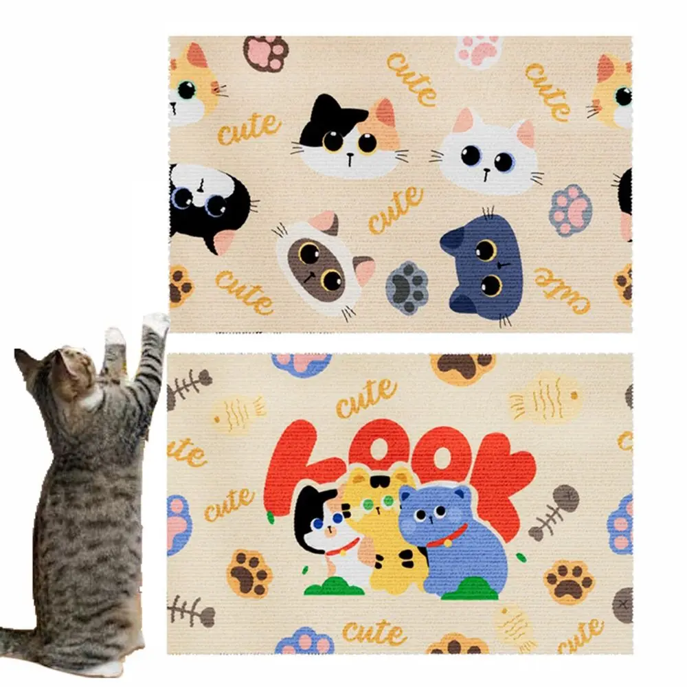 

Wall Mounted Cat Climbing Mat Sofas Protection Self-Adhesive Cat Scratch Mat Anti Scratch Wear Resistant Cat Paws Sharpen Mat