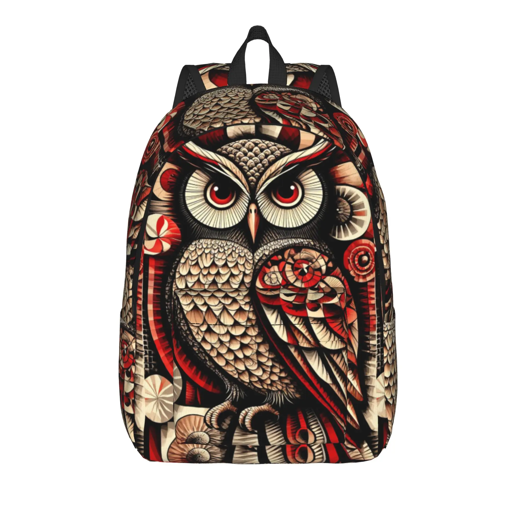 Mystic Folk Owl Art Backpack  Fun Backpacks Female Travel Big School Bags Custom Rucksack